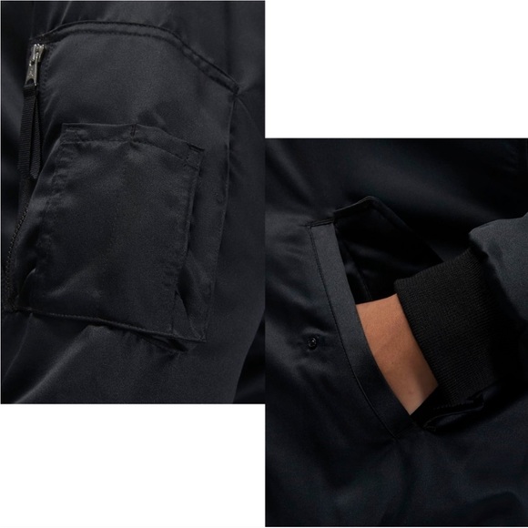 Nike Jordan Flight Renegade Black Bomber Jacket - Picture 4 of 15